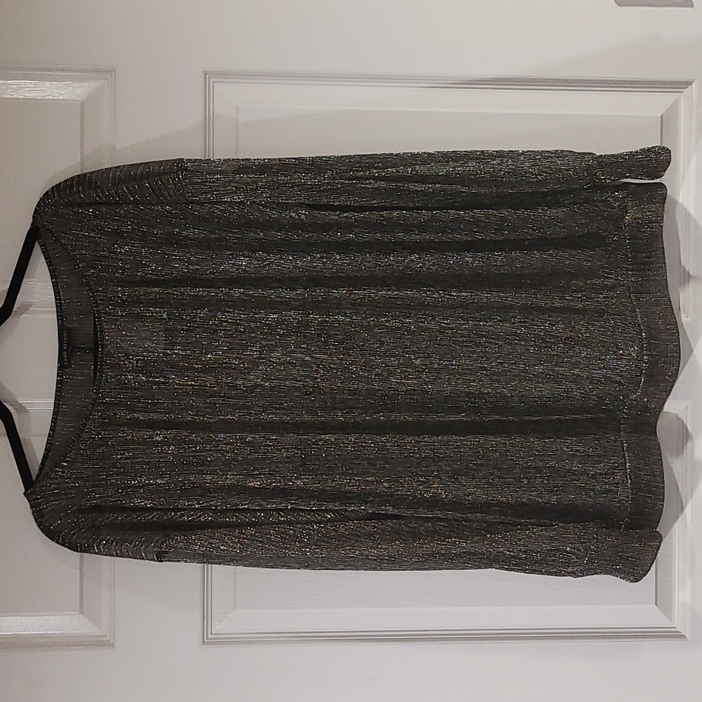 Lane Bryant Illusion Collection Holiday Sheer Metallic Top 18/20